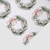 Kerst Roze Groene Krans Tissuepapier (Detail)