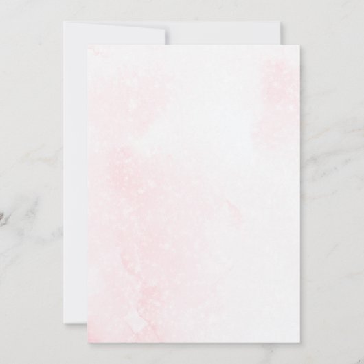 Kerst Roze Meisje Baby Sprinkle Invitation Kaart (Achterkant)