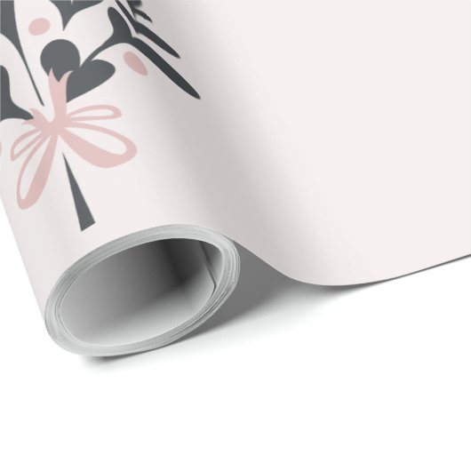 Kerst Roze Mistletoe Cadeaupapier (Rol Hoek)