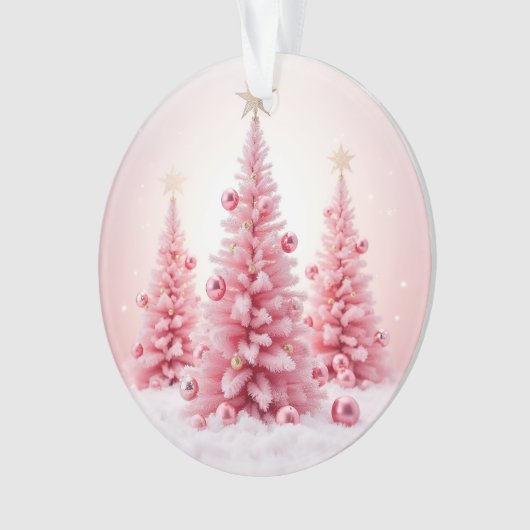 Kerst Roze Ornament (voorkant)
