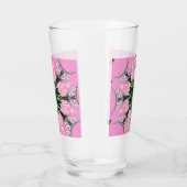 Kerst Roze Paarse Monogram Glass Glas (Rechts)