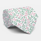 Kerst Roze Patroon Nek Das (Opgerold)