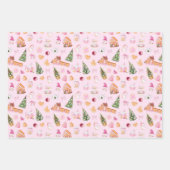 Kerst Roze Peperkoek Inpakpapier Vel (Voorkant 2)