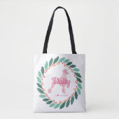 Kerst roze poedel tas met foto (Voorkant)