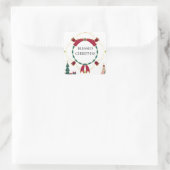 Kerst Roze Schattigee Stickers (Tas)