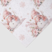 Kerst Roze Sneeuw Meisje Poinsettia Tissuepapier (Detail)