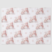 Kerst Roze Sneeuw Meisje Poinsettia Tissuepapier (Voorkant)