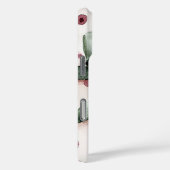 Kerst Roze Stippen Groen Lint & Boog Case-Mate iPhone Case (Achterkant / Rechts)