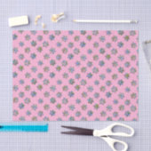 Kerst roze tissuepapier sneeuwvlokken patroon (Craft)