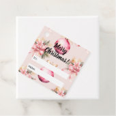 Kerst Roze Waterverf Bedankjes Labels (In situ)