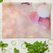 Kerst Roze & Wit Fluffy Snowman Theedoek (Gevouwen)