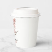 Kerst Roze Witte Sneeuwman Papieren Bekers (Links)