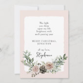 Kerst Rozen Motivatie Quote Feestdagenkaart (Voorkant)