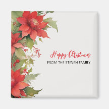 Kerst Rozen Waterverf | JOUW NAAM