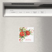 Kerst Rozen Waterverf | JOUW NAAM Magneet (Insitu (Vaatwasser))