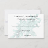 Kerst RSVP gastgraaf Hibiscus Kaart (Voorkant)