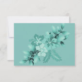 Kerst RSVP gastgraaf Hibiscus Kaart (Achterkant)