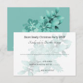 Kerst RSVP gastgraaf Hibiscus Kaart (Voorkant / Achterkant)