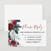 Kerst-RSVP-kaarten - Kerstfeest RSVP-kaarten RSVP Kaartje (Voorkant / Achterkant)