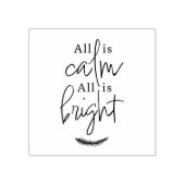 Kerst-rubberstempel 'All Is Calm, All Is Bright' Rubberstempel (Afrduk)