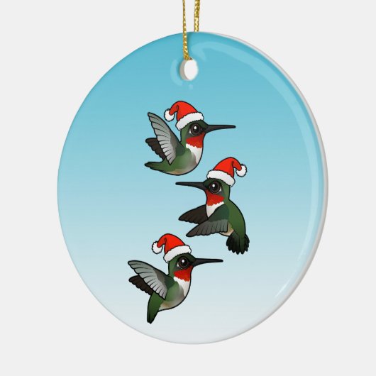 Kerst Ruby-throated kolibries Keramisch Ornament (Links)