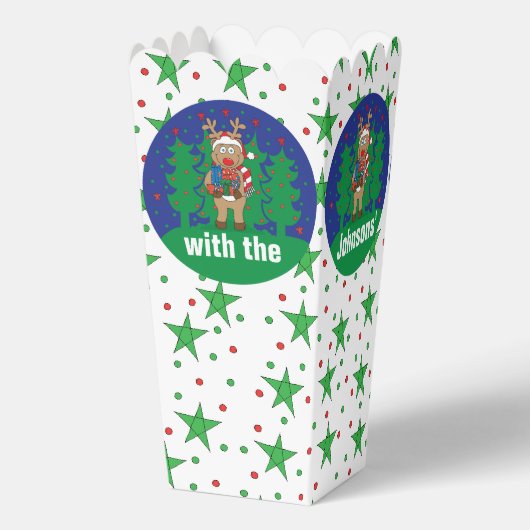 Kerst Rudolph Favor Box Bedankdoosjes (Achterkant)