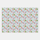 Kerst Rudolph Red Nosed Reindeer Snowmen Inpakpapier Vel (Voorkant 3)