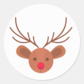 Kerst Rudolph rendieren Stickers (Voorkant)