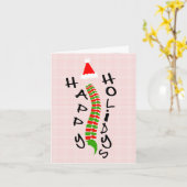 Kerst Rugwervel Kolom Chiropractische Kerstkaart Kaart (Gele Bloem)