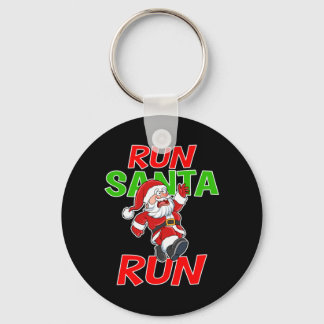 Kerst Running Cadeau T-shirt Kerstman Run 5k Wedst Sleutelhanger