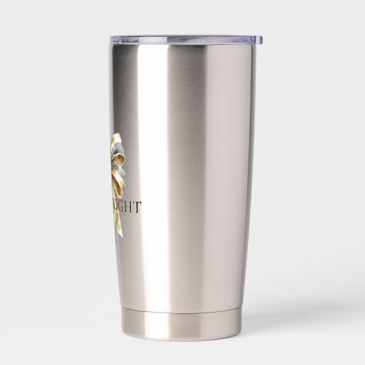 Kerst Rustiek Groen Goud Boog Gepersonaliseerd Geïsoleerde Drinkbeker (Links)