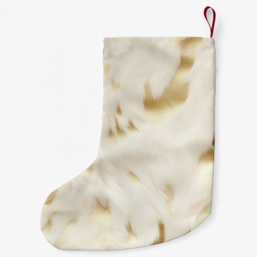 Kerst Rustiek Groen Goud Boog Gepersonaliseerd Kleine Kerstsok (Achterkant)