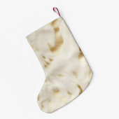 Kerst Rustiek Groen Goud Boog Gepersonaliseerd Kleine Kerstsok (Achterkant (Hangend))