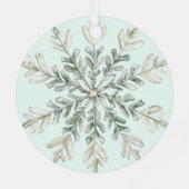 Kerst Rustiek Groen Goud Boog Gepersonaliseerd Metalen Ornament (Achterkant)