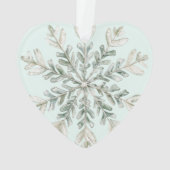 Kerst Rustiek Groen Goud Boog Gepersonaliseerd Ornament (achterkant)