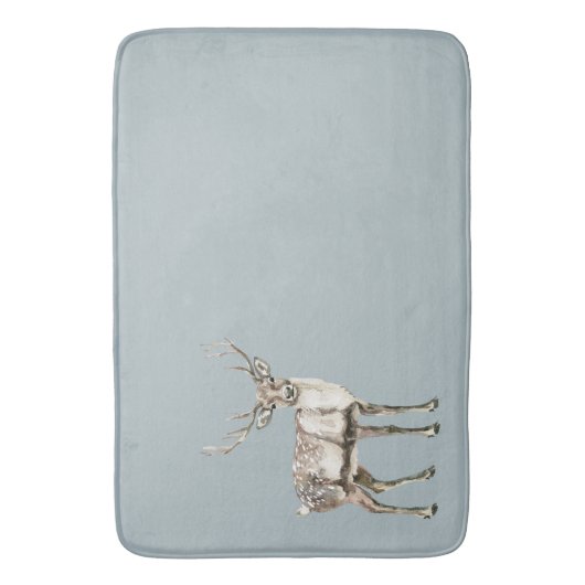 Kerst Rustiek Herten Pine Groen Badmat (Voorkant Verticaal)