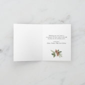 Kerst Rustiek Hout 4 FOTO Wenselen QR code Feestdagen Kaart (Binnen)