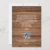 Kerst Rustiek Hout 4 FOTO Wenselen QR code Feestdagenkaart (Achterkant)