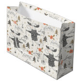 Kerst Rustiek Moose Land | FEESTDAGEN Groot Cadeauzakje (Voorkant Gekanteld)