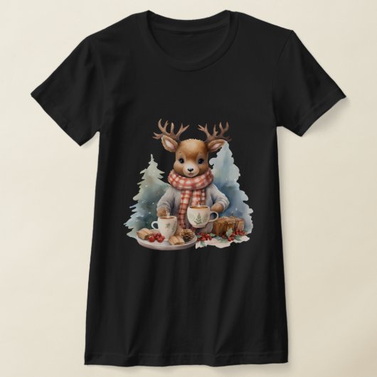 Kerst rustiek ontwerp volwassen t-shirt (Laagn)