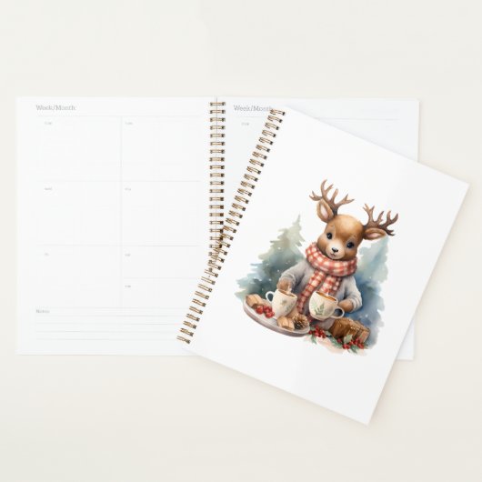 Kerst rustiek tijdschrift spiraal notitieboek plan (Display)