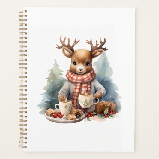 Kerst rustiek tijdschrift spiraal notitieboek plan (Voorkant)