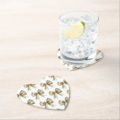 Kerst Rustiek Wit Groen Gouden Bogen Kartonnen Onderzetters (Insitu)