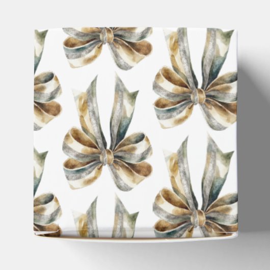 Kerst Rustiek Wit Groen Gouden Boog Bedankdoosjes (Bovenkant)