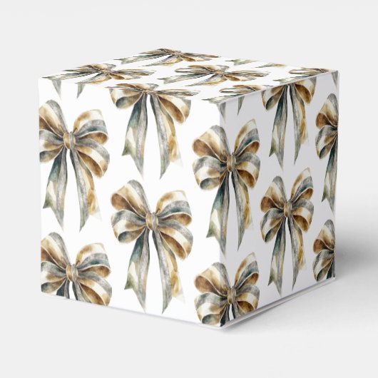 Kerst Rustiek Wit Groen Gouden Boog Bedankdoosjes (Achterkant)