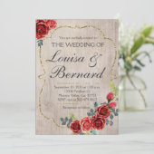 Kerst Rustieke Boho Winter Huwelijksuitnodiging Kaart (Staand voorkant)