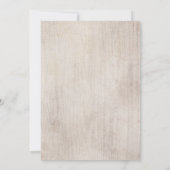 Kerst Rustieke Boho Winter Huwelijksuitnodiging Kaart (Achterkant)