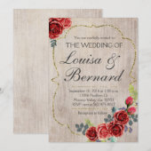 Kerst Rustieke Boho Winter Huwelijksuitnodiging Kaart (Voorkant / Achterkant)