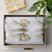 Kerst Rustieke Chic Green Gold Bows Tissuepapier (Geschenk)