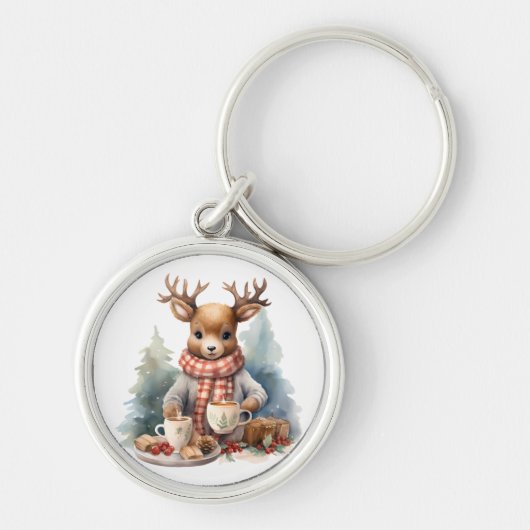 Kerst rustieke  design sleutelhanger (Voorkant)